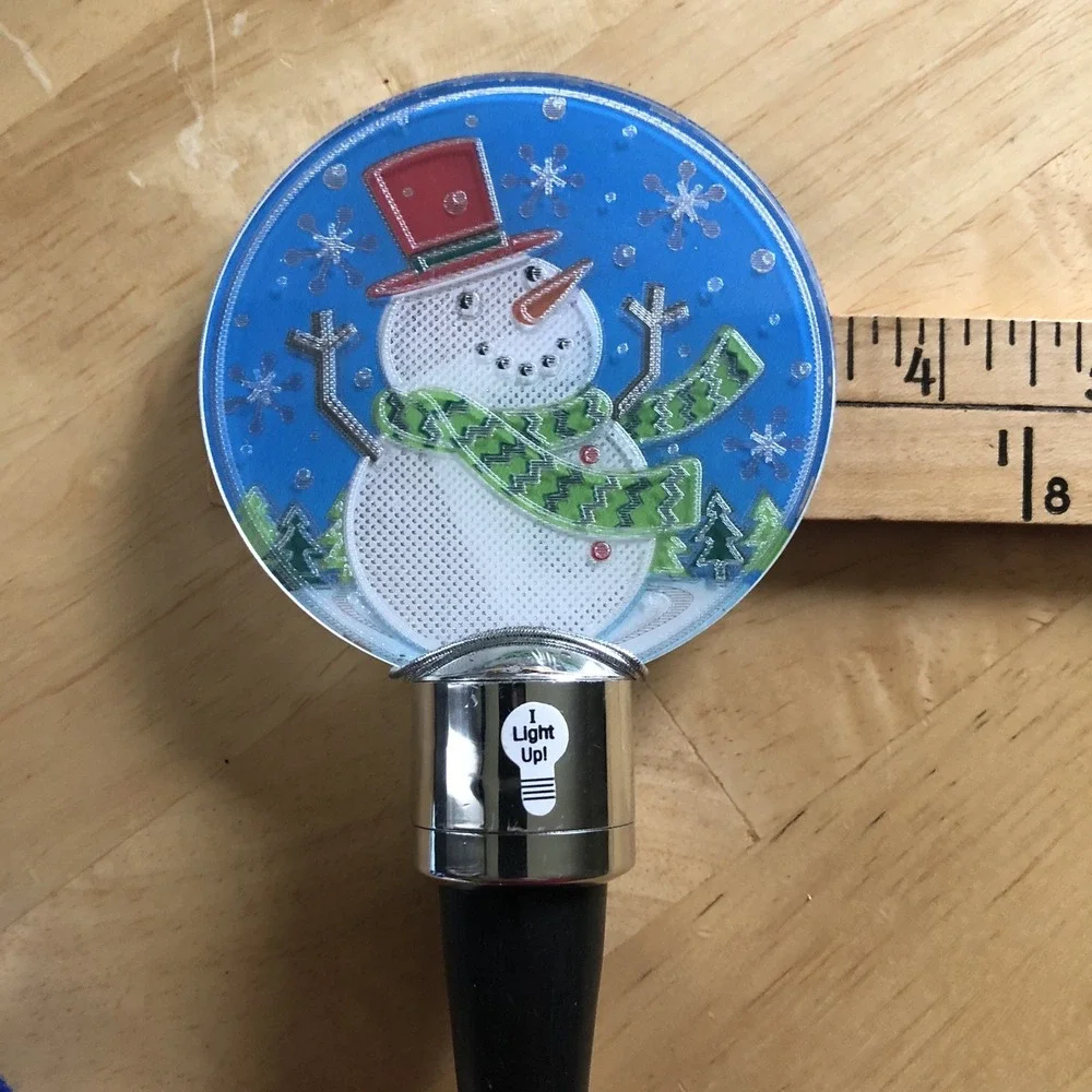 Christmas Wine Stoppers Snowman Holiday Decor Pier 1- Midwest Light up Stoppers